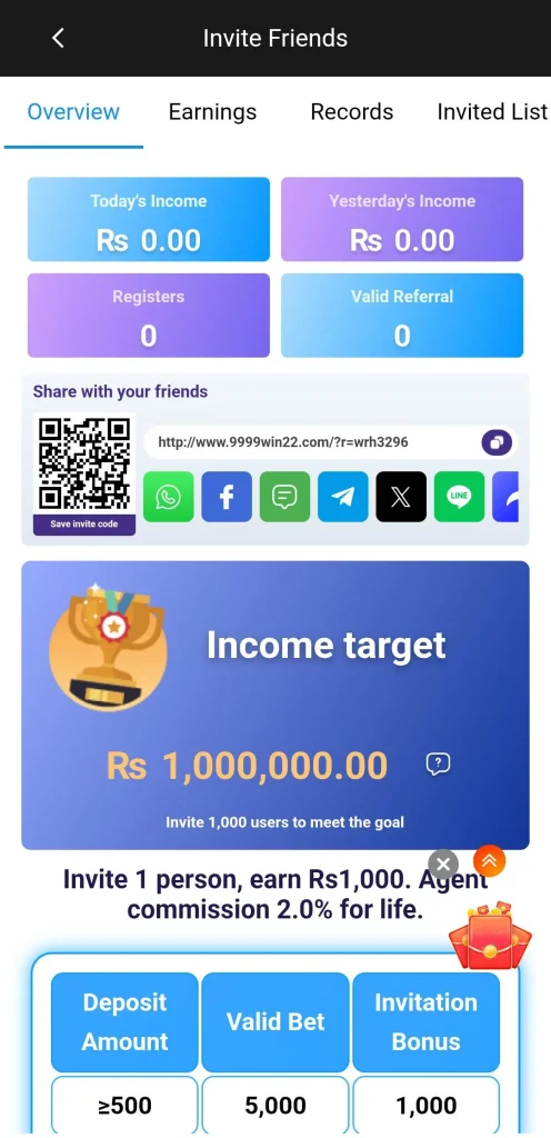 Become agent on 9999 win game